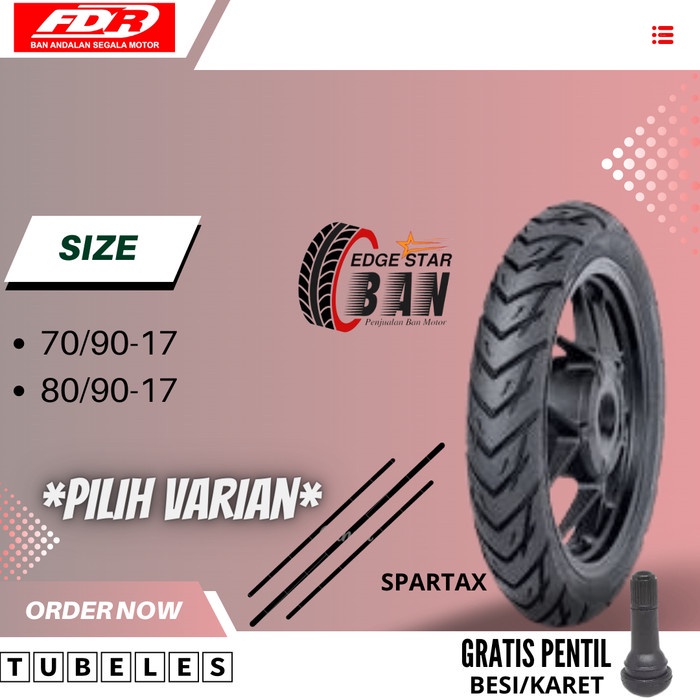 BAN FDR SPARTAX  (70/90-17) (80/90-17) TUBELESS