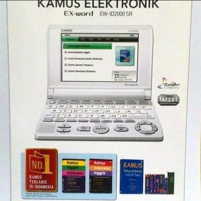 Kamus Inggris Elektronik CASIO EW-ID2000 EX-WORD Electronic Dictionary