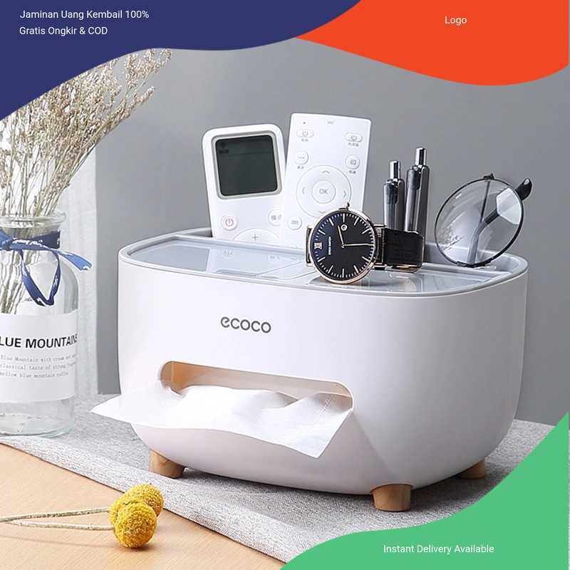 

COD PRODUK TERLARIS!! Ecoco Kotak Tisu Storage Box Office Desk Case Organizer - E2009 SIAP KIRIM