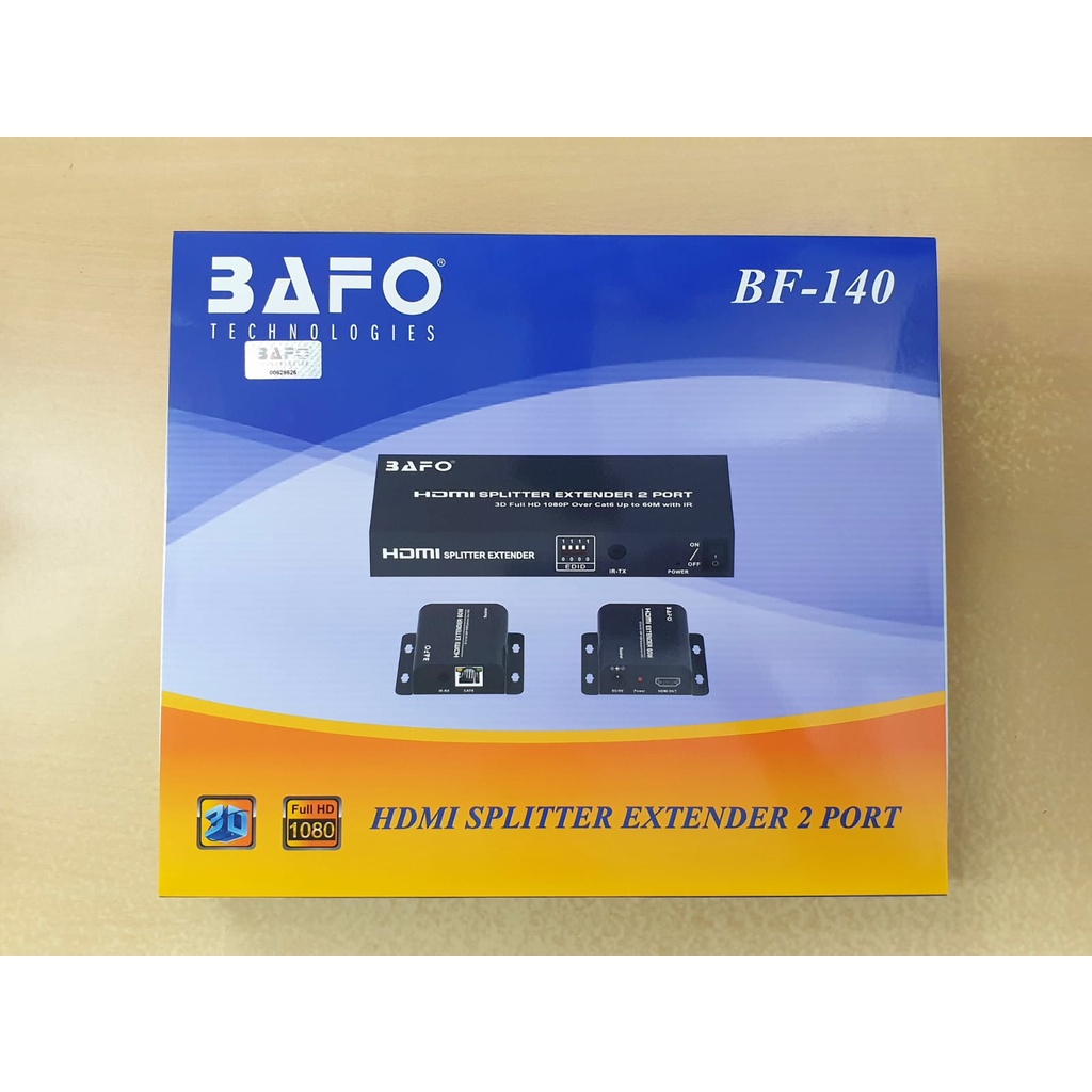 BAFO HDMI splitter extender 2 port BAFO BF-140