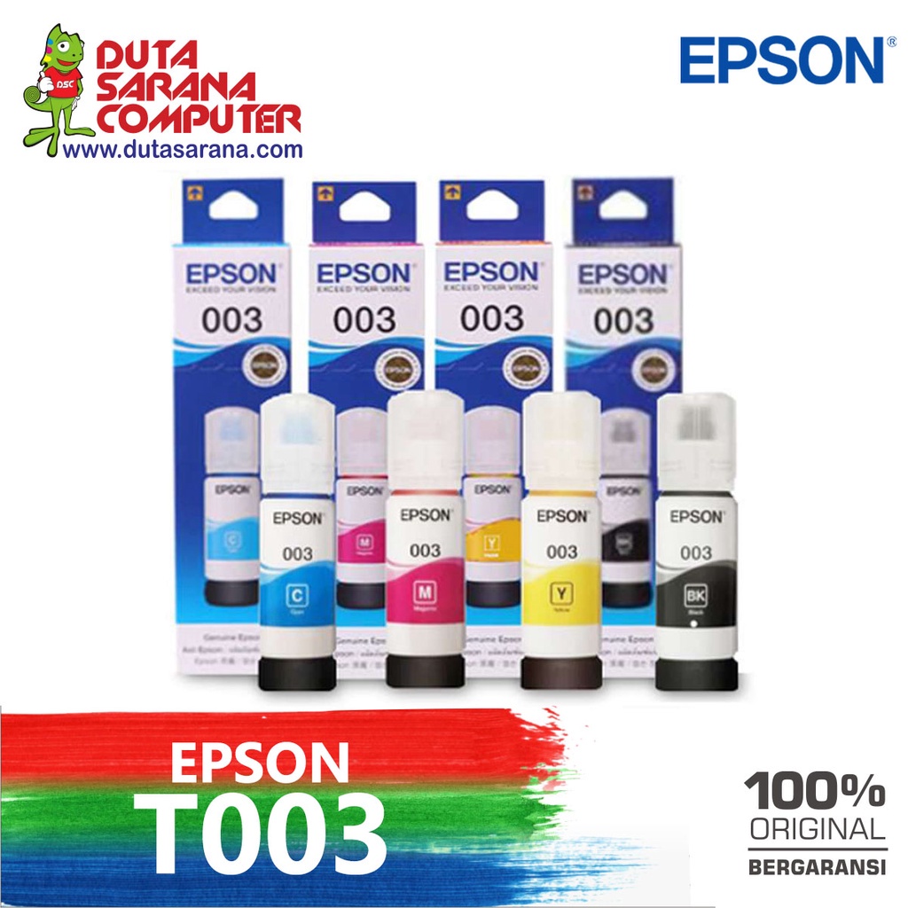 Tinta Epson 003 T003 L3110 L3150 L1110 L3101 L5190 Tinta Epson 100% Ori