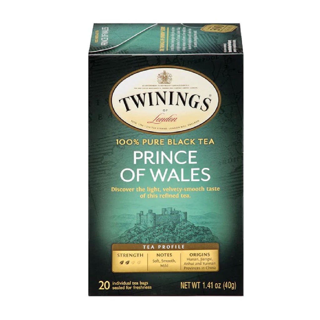 Twinings of London Prince of Wales Black Tea Smooth Taste 20s x 2g