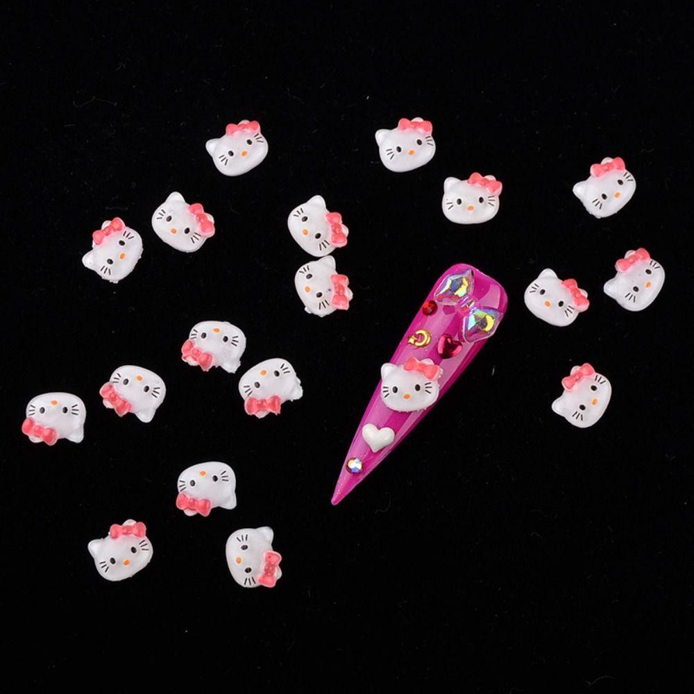 Mxbeauty Dekorasi Nail Art 3D Lucu Berwarna Gambar Resin Kartun Anak Kucing Hiasan Kuku