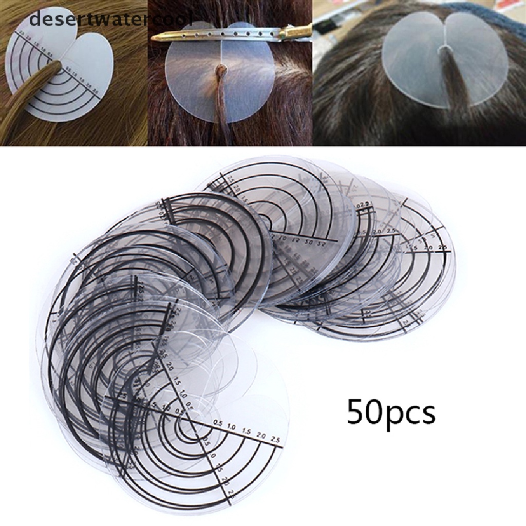 Deid 50pcs/lot Pelindung Panas Perisai Kera Tip Rambut Ekstensi Salon Dengan Skala Martijn