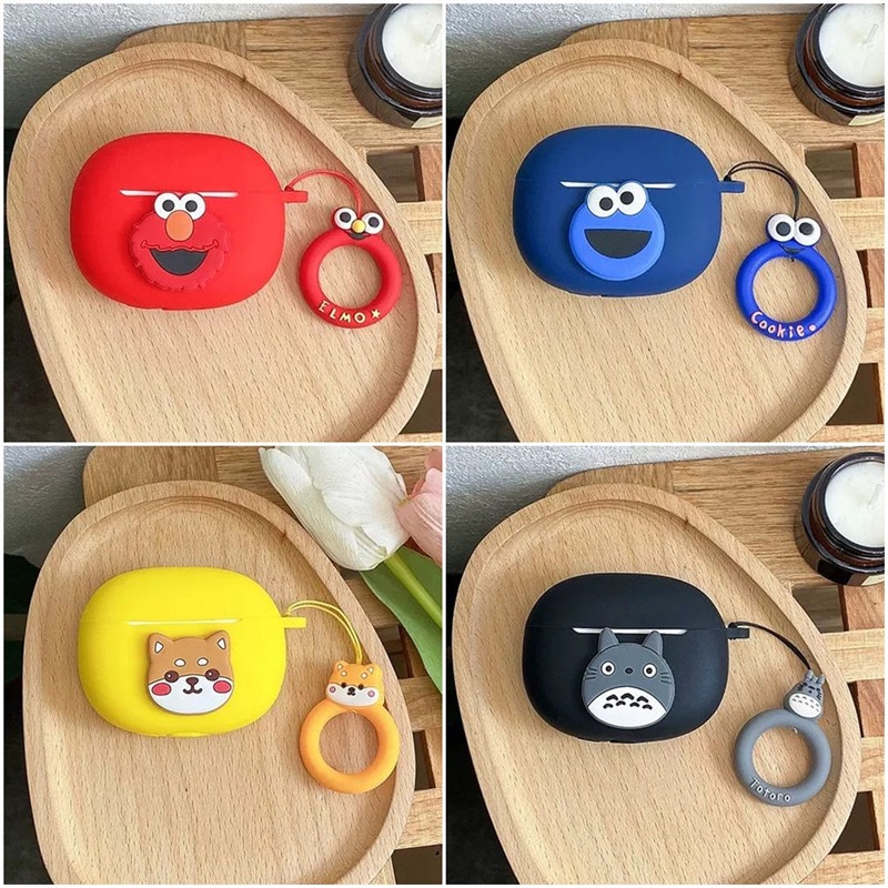 Kartun Silikon Earphone Case Untuk Huawei Freebuds4 4i Freebuds 5i 4e Lembut Bluetooth Headset Charging Box Dengan Tali Jari