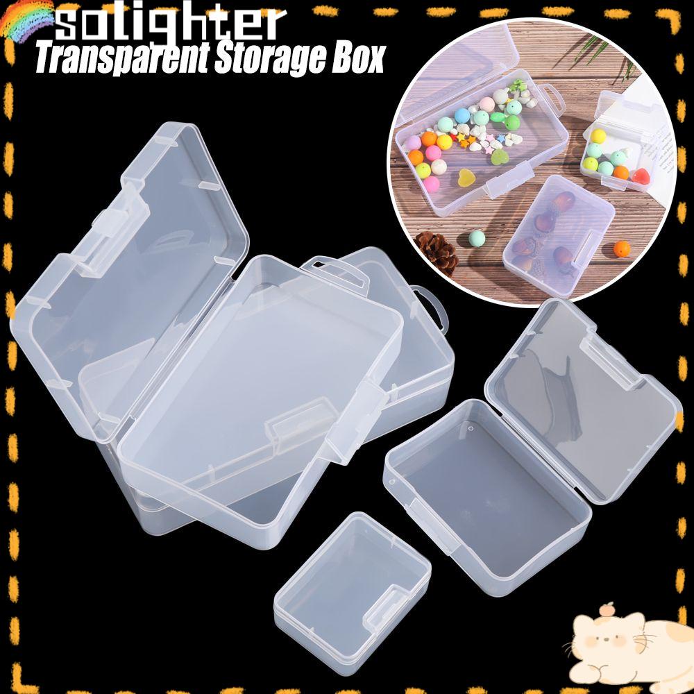 Solighter Storage Box Small Home Organisasi Tempat Penyimpanan Pil Plastik