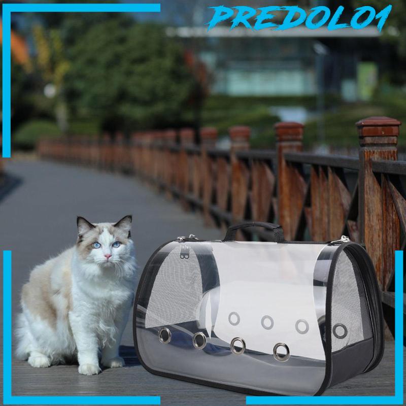 [Predolo1] Tas Handbag Pet Penutup Ritsleting Pembawa Kucing Lipat Untuk Camping Berjalan Belanja