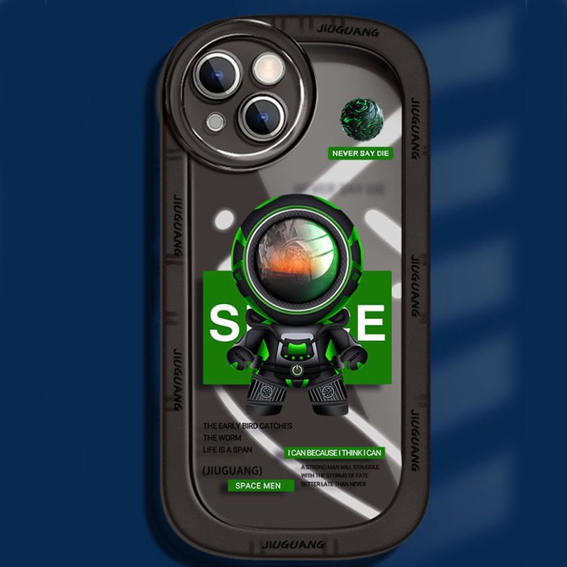 IPHONE Casing Astronot Lucu Kompatibel Untuk Iphone14 13 11 12 Pro Max XS X XR 6s8 +7 Plus Casing Transparan TPU Shockrproof Cover