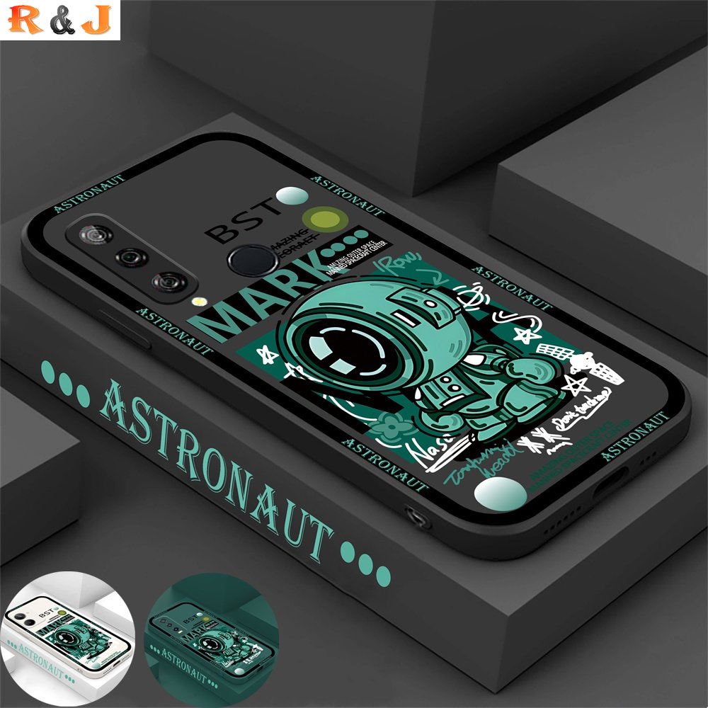 Casing Keren Huawei P30 Lite Nova 5T Nova 3i Nova 7i Y6P Y7A Y6 Pro Y7 Pro 2019 Y9S Green Series Astronot Lembut Silikon Casing Cover