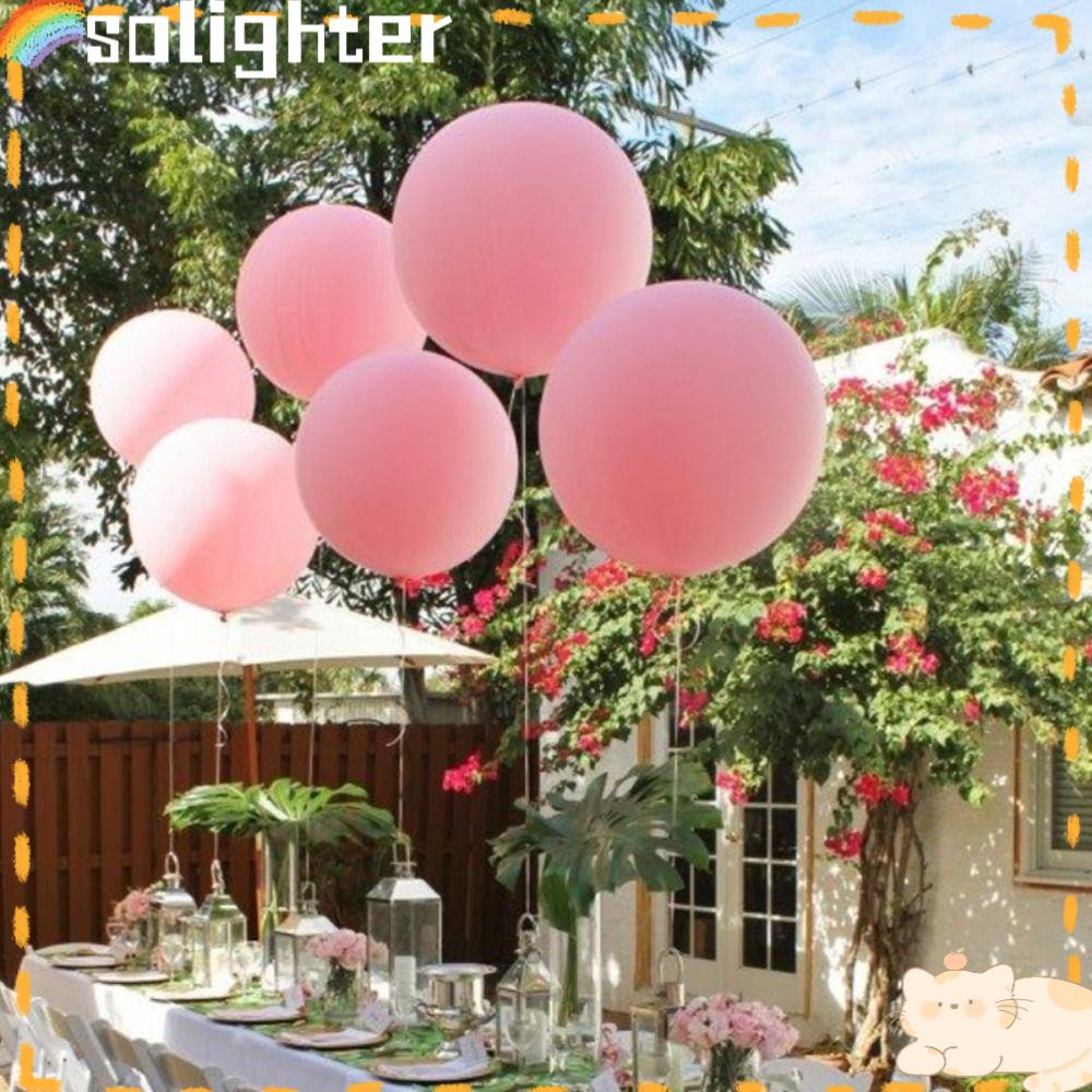 Solighter 10PCS Balon Putih Raksasa 18inch Pesta Pernikahan Ulang Tahun Dekorasi Baby Shower Bola Jumbo