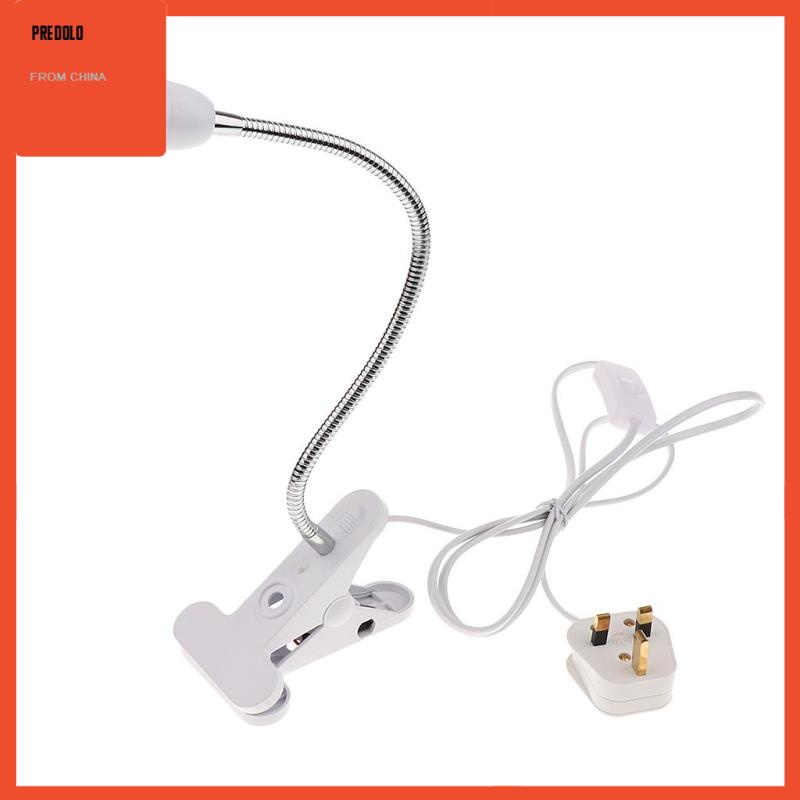 [Predolo] E27 Flexible Clip on Dengan Saklar Lampu LED Lamp Bulb Holder Socket Colokan UK