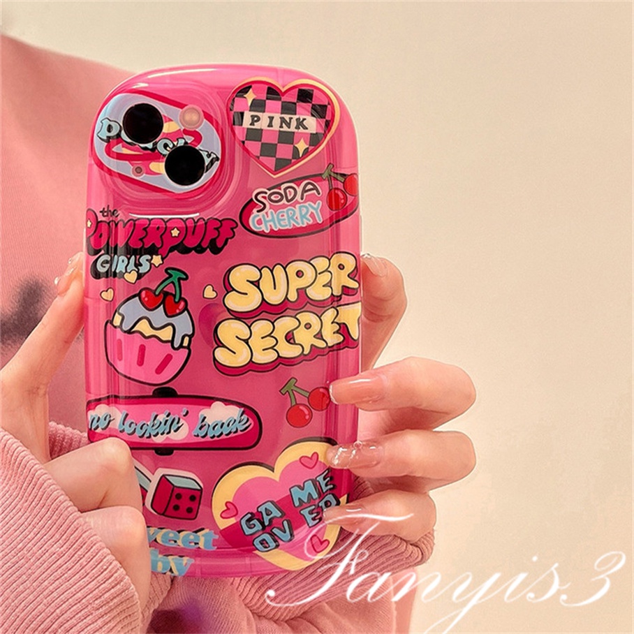 Compatible For IPhone 14 13 12 11 Pro Max X XR Xs Max 8 7 Plus SE 2020 Kompatibel Untuk Super Secret Cherry Sabun Telepon Case Bening TPU Soft Cover