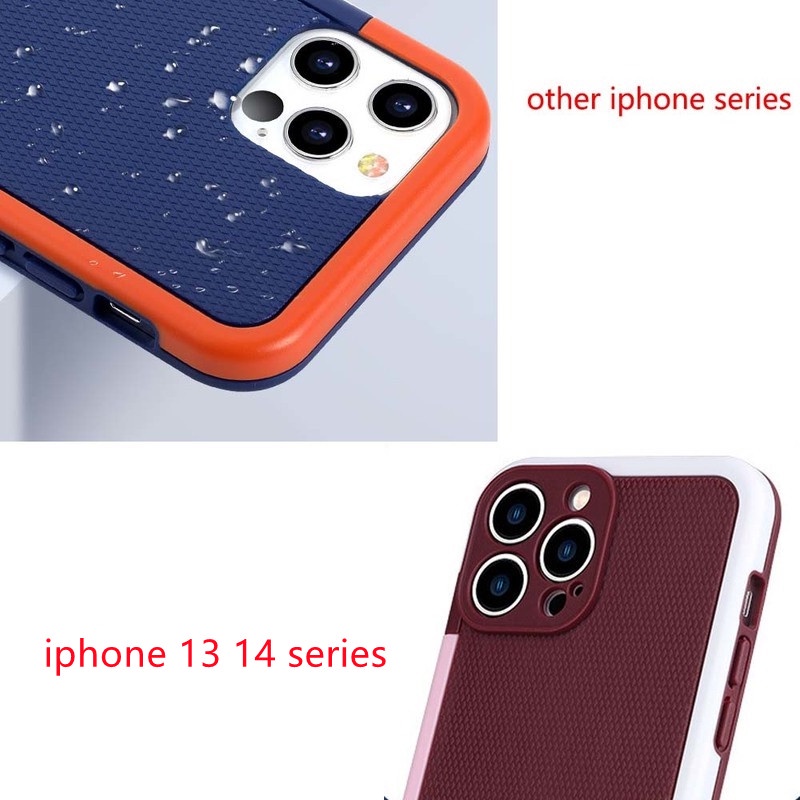 IPHONE Ultra Slim Color Hybrid Anti-slip Shockproof Phone Case Untuk Iphone14 Pro Max13 Pro14 plus Lembut TPU Silicon Cover Untuk Iphone12 12 Pro max