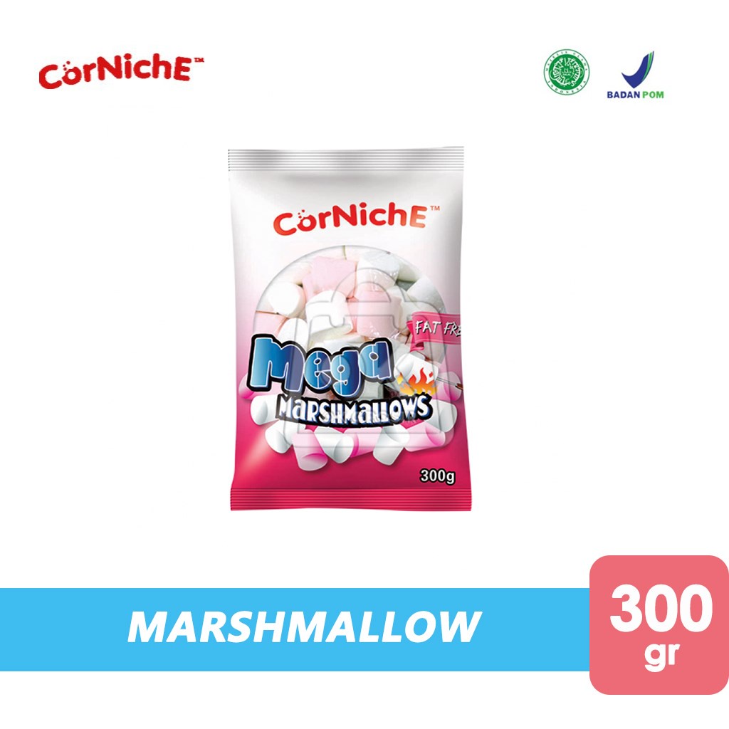

Marshmallow Corniche Mega PINK WHITE (Pack Asli 300 gr)