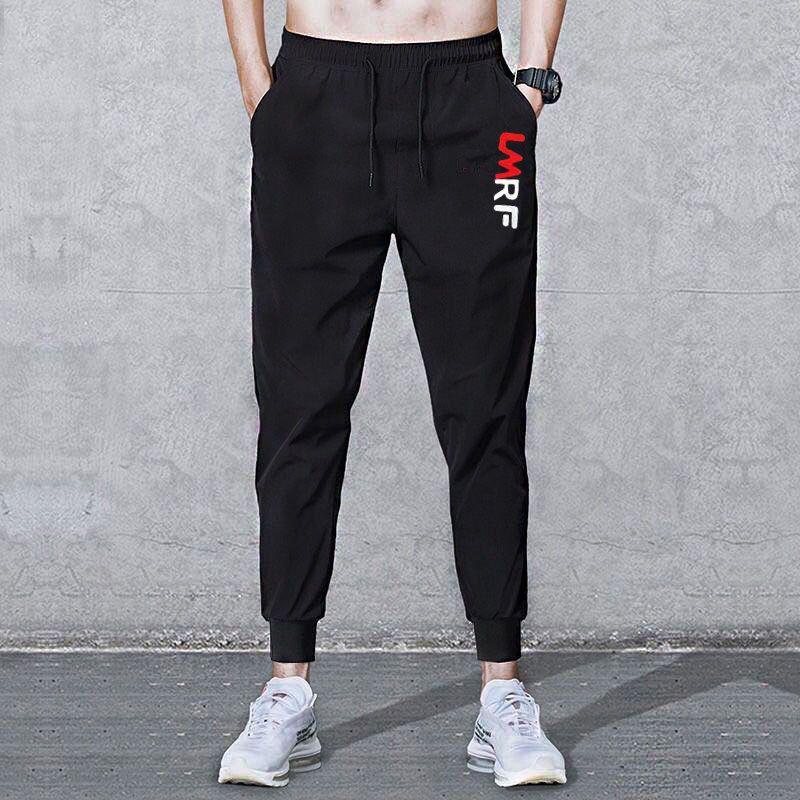 TOPGROSIR TG1700 Celana Pria Jogger Panjang Hitam Import Celana Training Berlogo