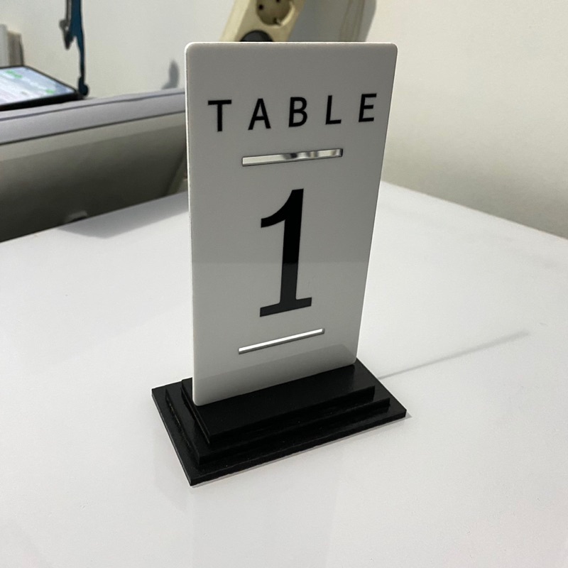 NOMER MEJA CAFE / NOMER MEJA AKRILIK MINIMALIS