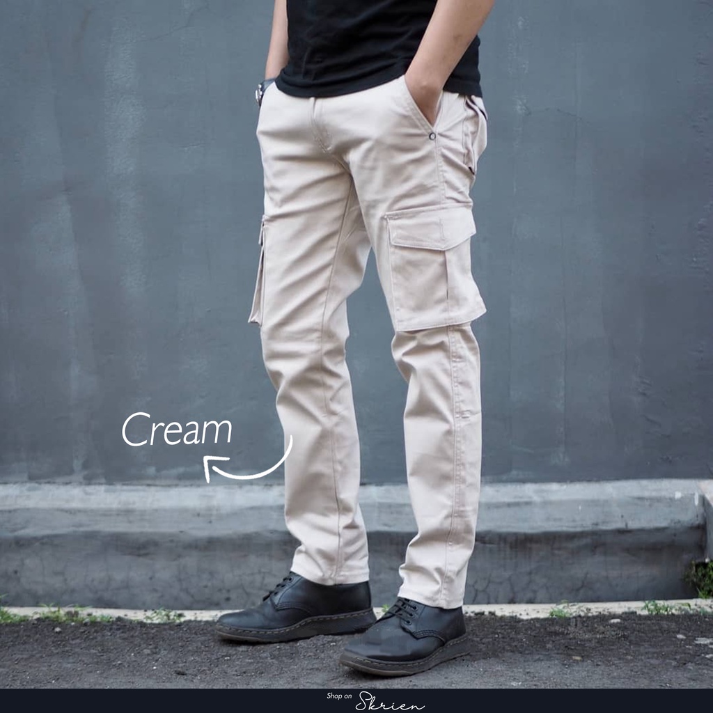 Celana Cargo Pants Panjang Pria Outdoor Slim Fit Premium All Varian