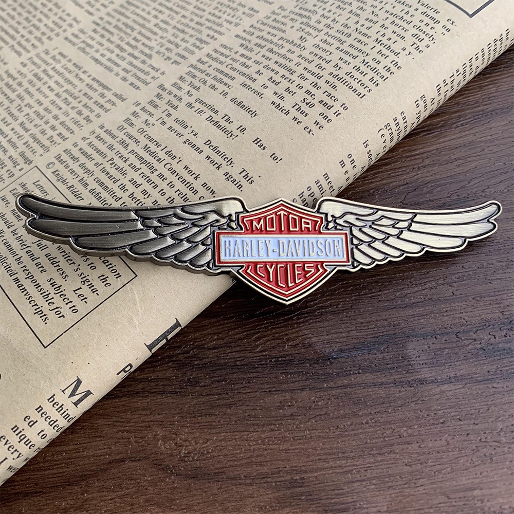 Harley Gantungan Kunci Motor Keren Fuel Tank Side Sticker 3D Zinc Alloy Logo Dekorasi Stiker Untuk Harley FORTY EIGHT/Khusus Cowok Gemuk/1200T/STREET ROD/Xr1200