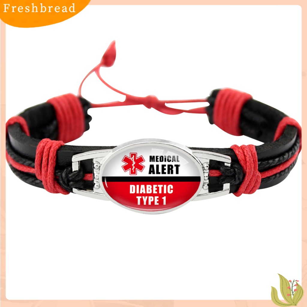 &lt; Freshbread &gt; Outdoor Braided Climbing Cord Diabetes Medis Alert Gelang Survival Bangle