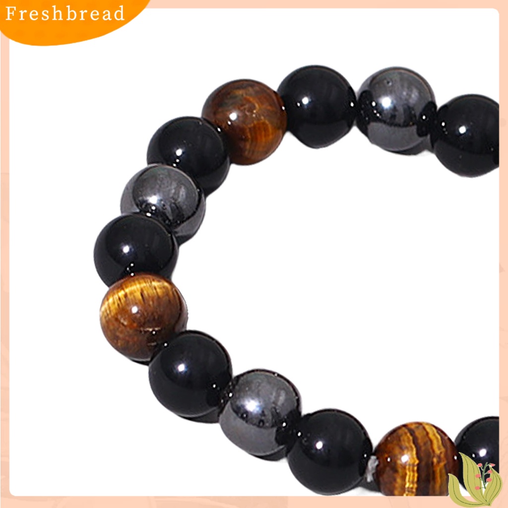 &lt; Freshbread &gt; 1pasang Gelang Couple 3warna Tiger Eye Batu Jarak Pasangan Hadiah Valentines Vintage ic Cinta Hati Pencocokan Gelang Perhiasan Aksesori