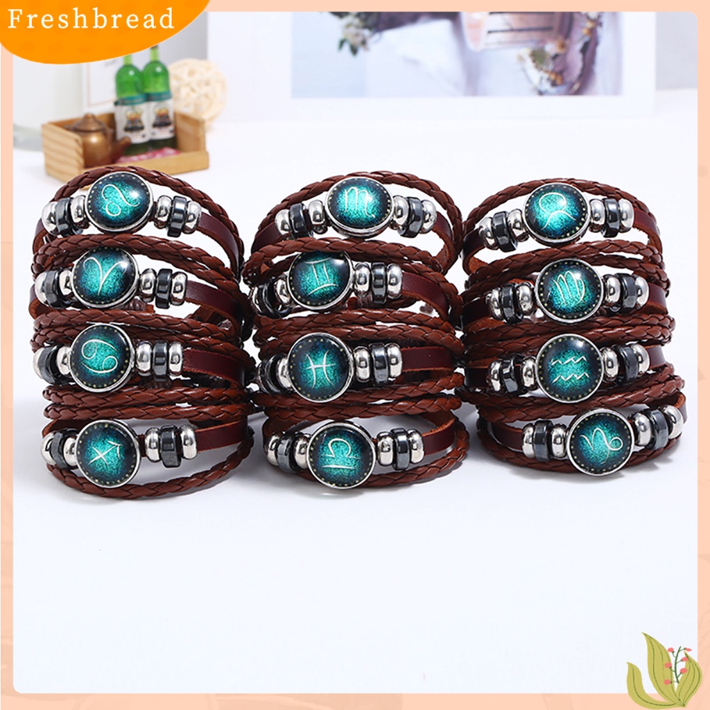 &lt; Freshbread &gt; Gelang Tali Rantai Adjustable Retro 12rasi Bintang Braided Bracelet Untuk Pesta