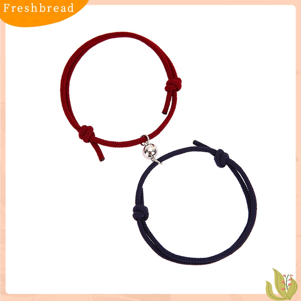 &lt; Freshbread &gt; 1pasang Gelang Pasangan Tenun Attract Tali Tangan Kekasih Jarak Jauh