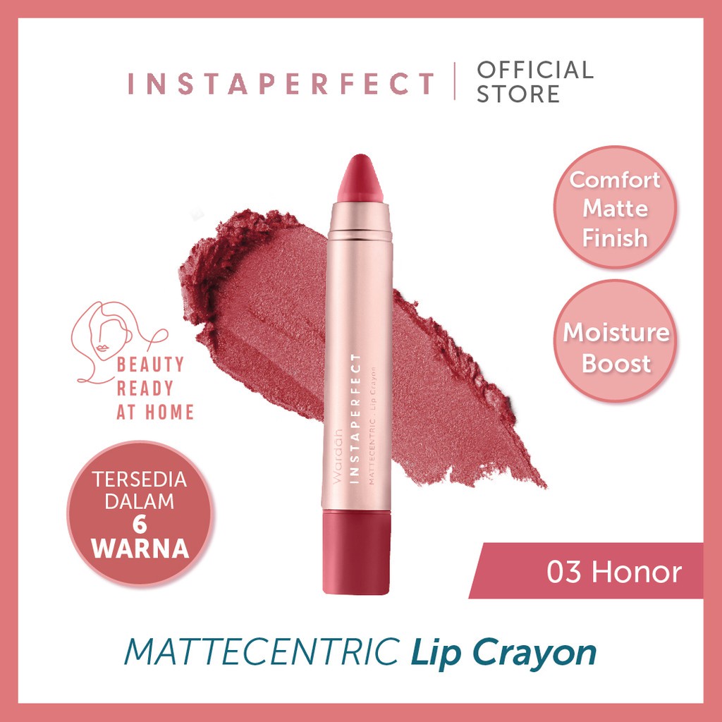 Wardah Instaperfect MATTECENTRIC Lip Crayon 3 g - Lipstick Matte