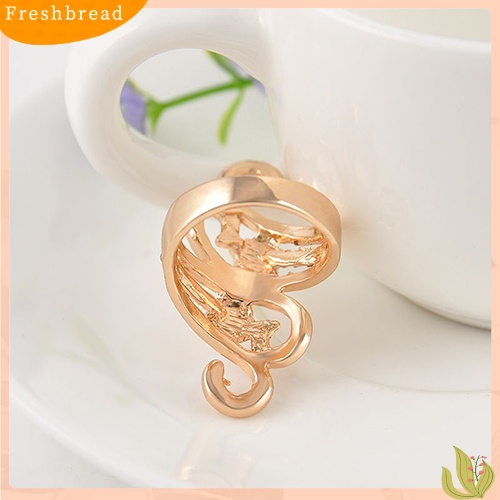 &lt; Freshbread &gt; Cincin Nada Emas Antik Wanita Berlian Imitasi Bertatahkan Cincin Perhiasan Pertunangan