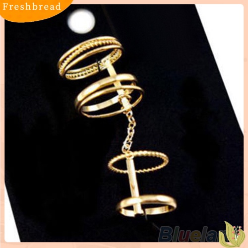 &lt; Freshbread &gt; 1Pc Fashion Knuckle Midi Finger Tip Cincin Wanita Rantai Polos Punk Pesta Perhiasan