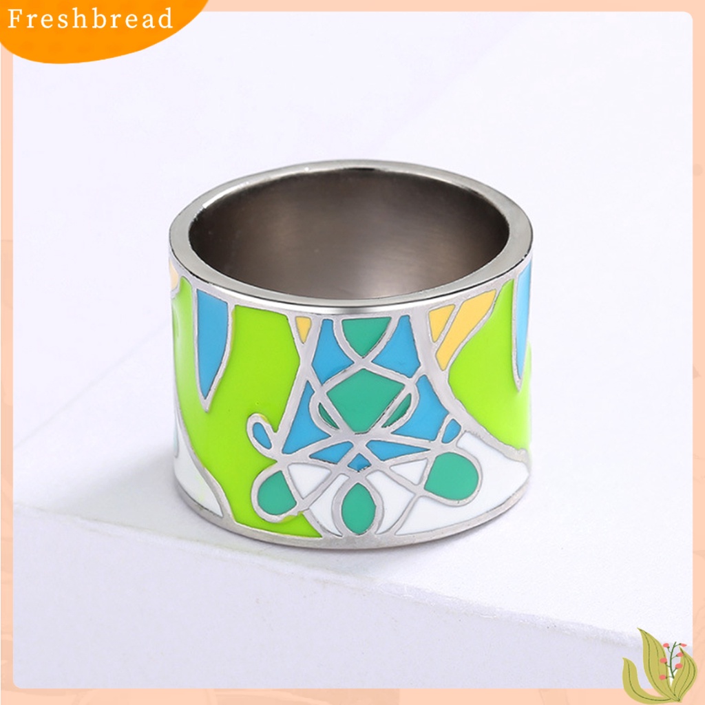 &lt; Freshbread &gt; Cincin Kepribadian Handmade Artistik Epoxy Hijau Bentuk Daun Jari Cincin Perhiasan Aksesori