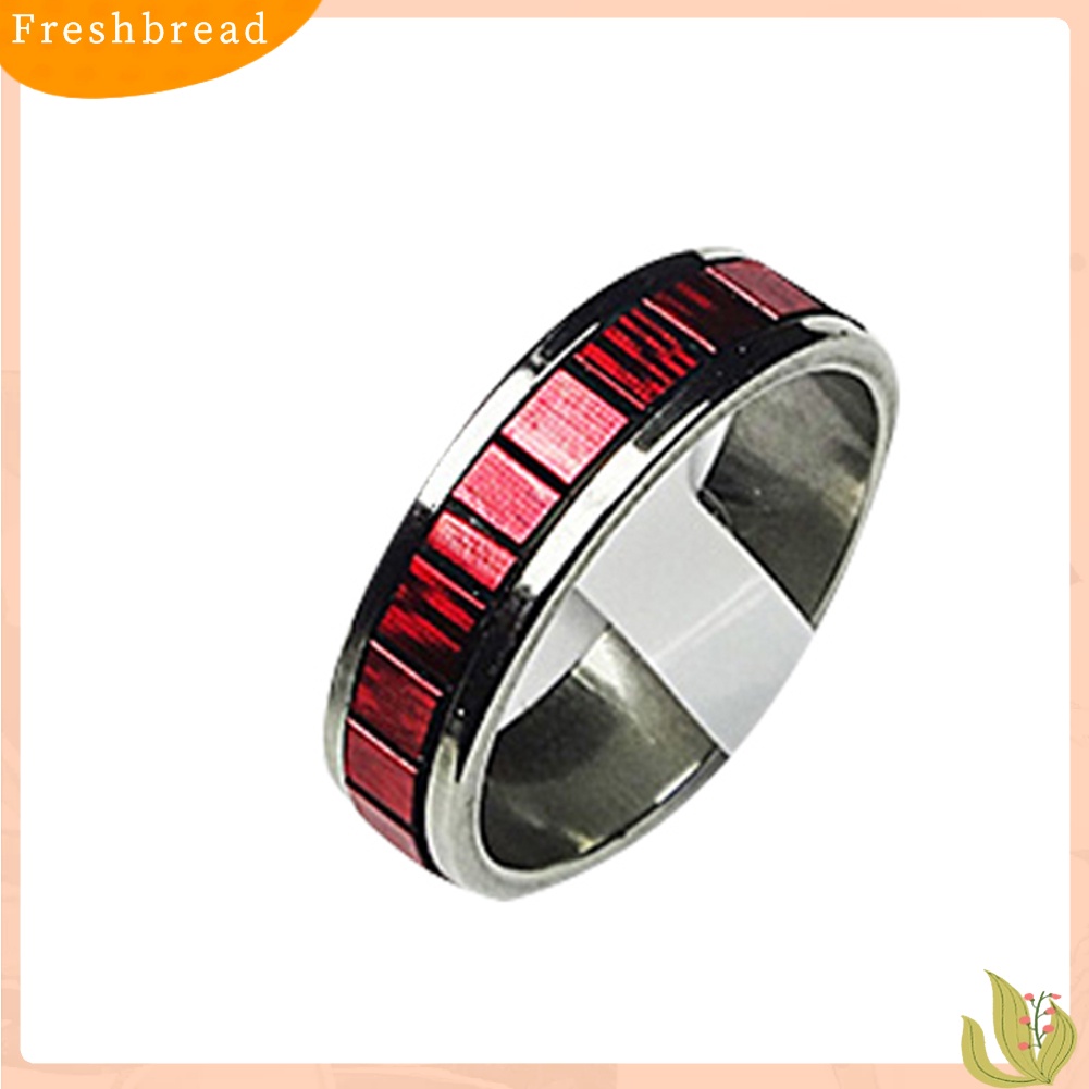 &lt; Freshbread &gt; 10pcs Perhiasan Pesta Pernikahan Fashion Pria Wanita Cincin Jari Stainless Steel