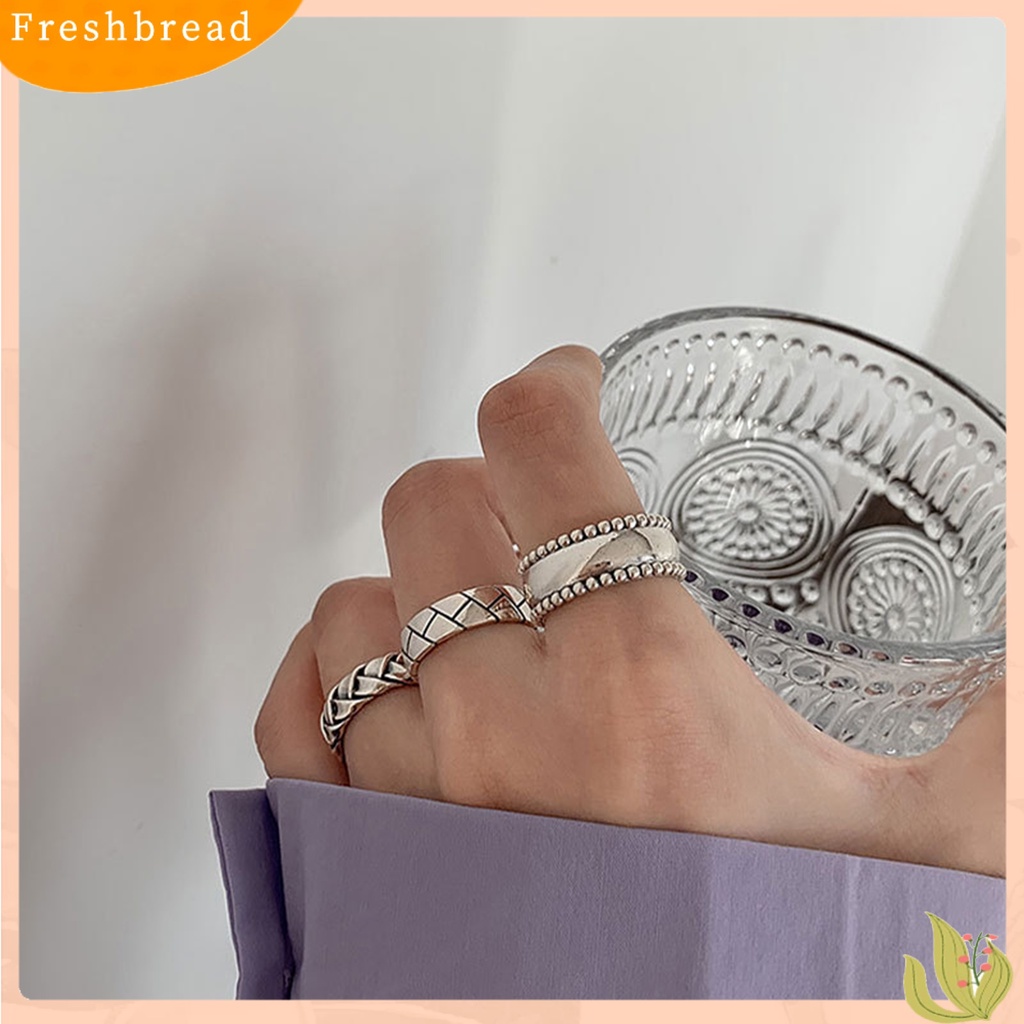 &lt; Freshbread &gt; Cincin Terbuka Dapat Disesuaikan Bentuk Kreatif Berlapis Perak Cincin Terbuka Tahan Luntur Perhiasan Fashion Untuk Wanita