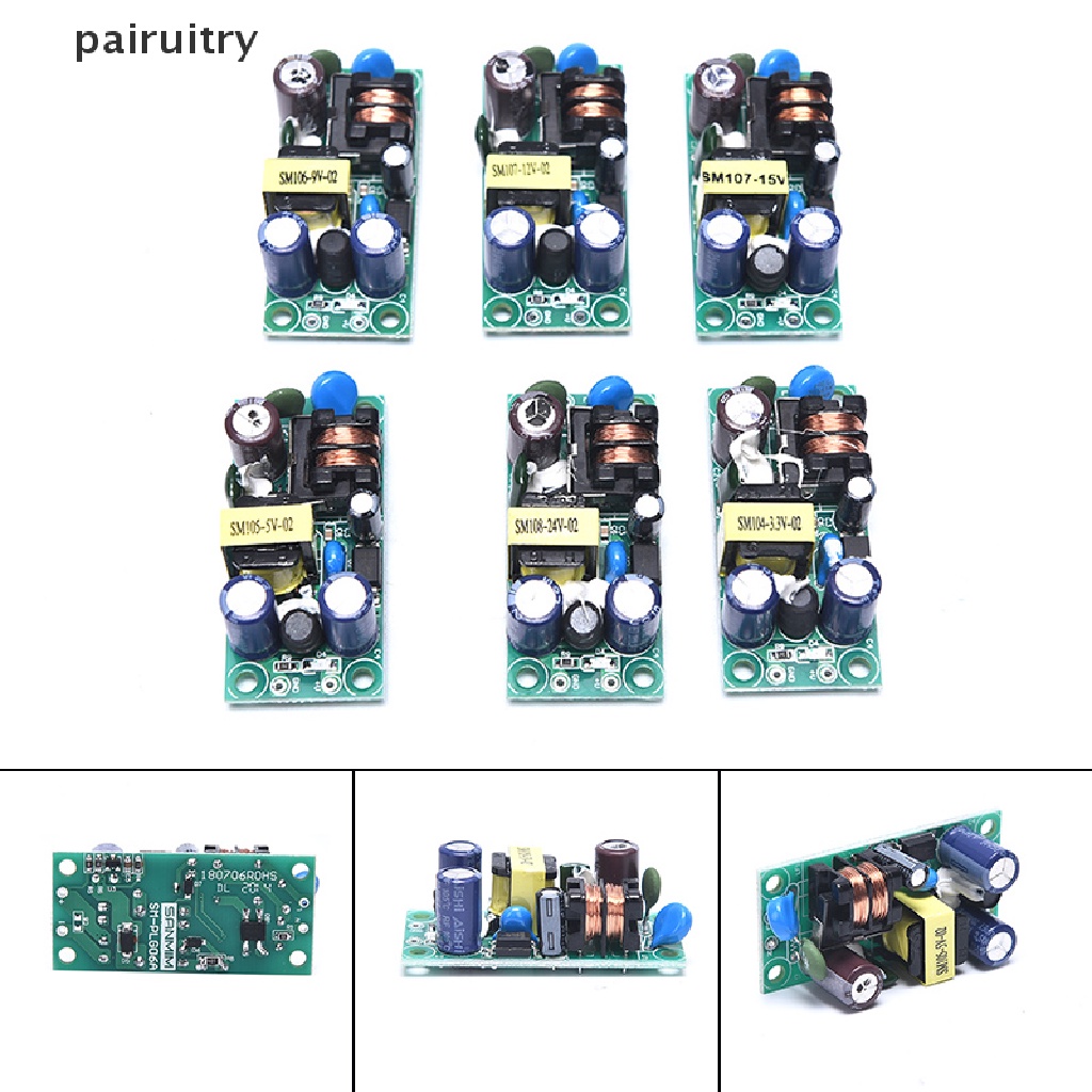 Prt AC-DC 3V 5V 9V 12V 15V 24V Papan Modul Power Supply Switching Terisolasi PLG06A PRT