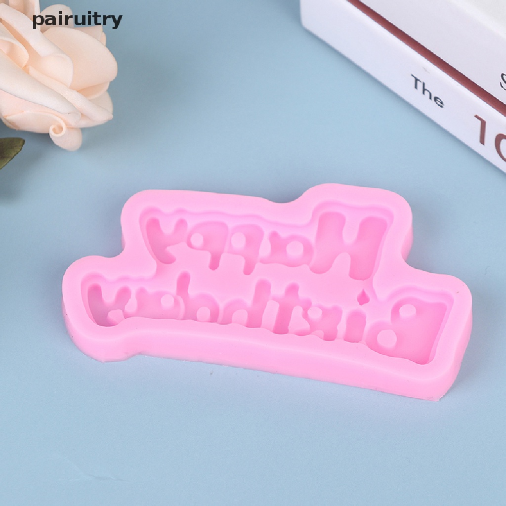 Prt Happy Birthday Shape Silicone Mold Sugarcraft &amp; Cetakan Coklat Alat Dekor Kue PRT