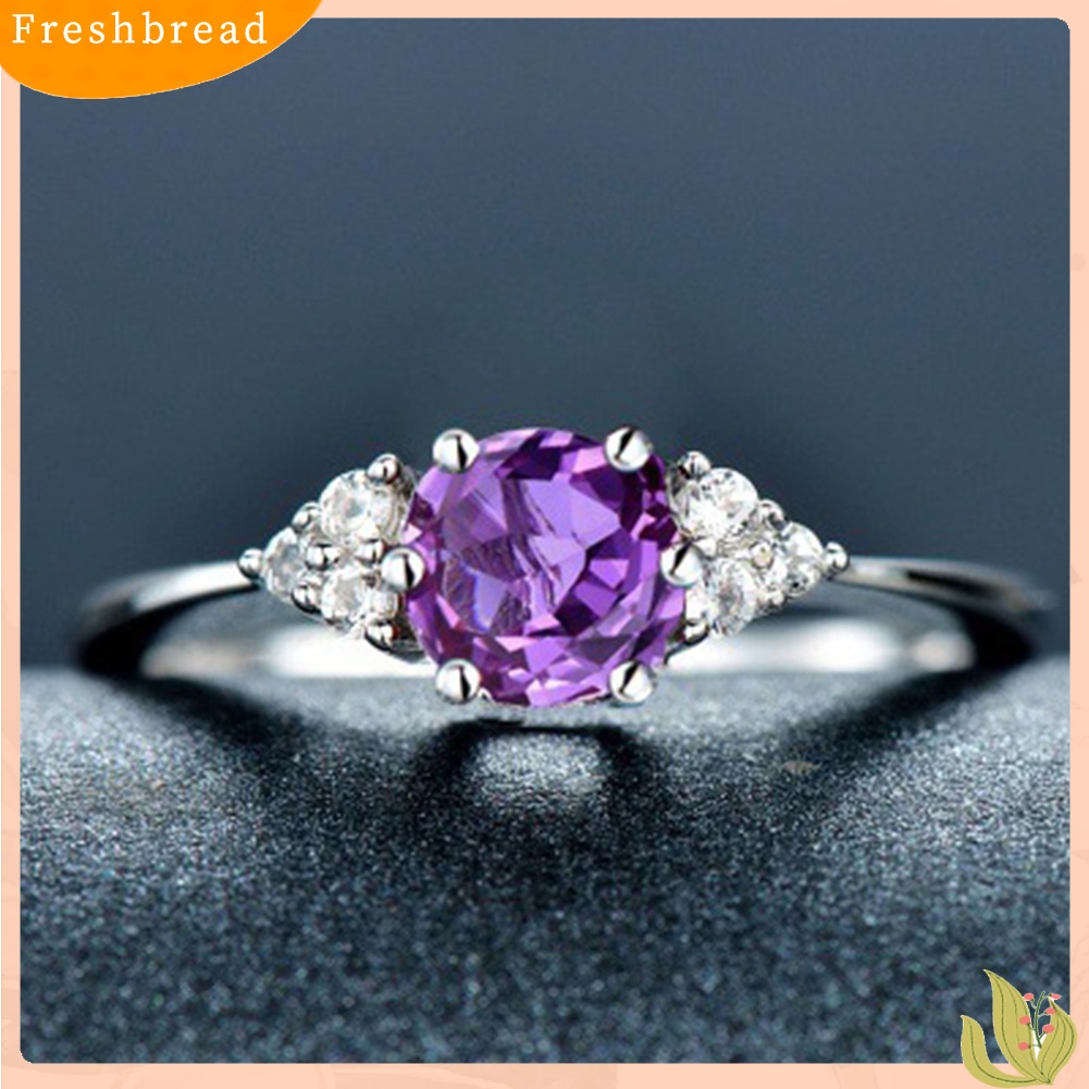 &lt; Freshbread &gt; Wanita Faux Safir Garnet Zamrud Batu Permata Jari Cincin Hadiah Perhiasan Pernikahan