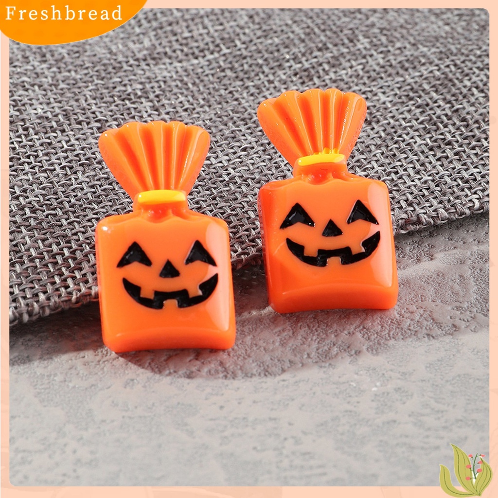 &lt; Freshbread &gt; 1pasang Stud Telinga Bentuk Labu Yang Indah Gaya Halloween Sentuhan Meriah Stud Telinga Fashion Plastik Untuk Pesta