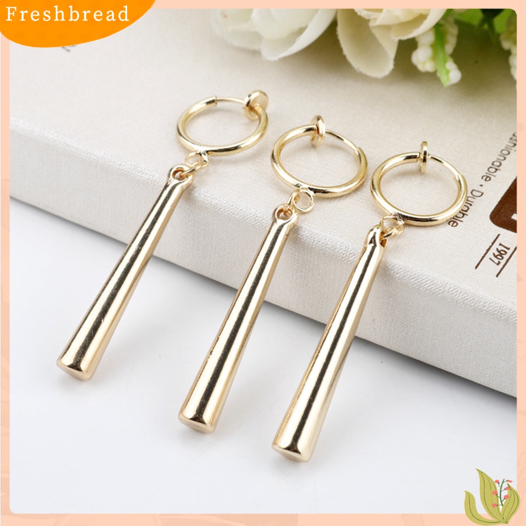 &lt; Freshbread &gt; 1set Wanita Anting Gantung Warna Solid Paduan Sederhana Tahan Lama Lady Hook Earrings Perhiasan Wanita