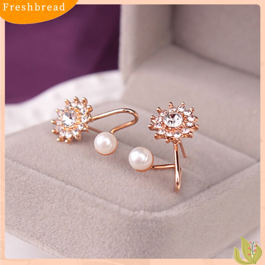 &lt; Freshbread &gt; 1pasang Anting Stud Pengerjaan Halus Elegan Ringan Snowflake Charm Earrings Ear Stud Untuk Pacaran