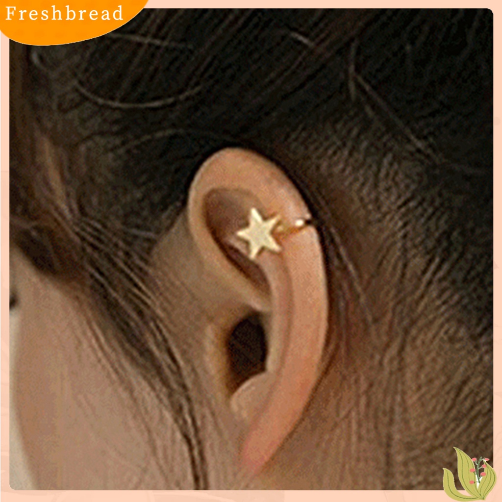 &lt; Freshbread &gt; Anting Indah Non Tindik Alloy Hati Bintang Segitiga Bulan Wanita Klip Manset Telinga Untuk Pesta