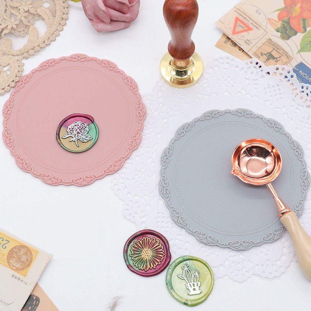 Lanfy Silicone Pad Halus Terisolasi Pesta Pernikahan Persiapan Seal Lilin Aksesori Brithday Party Sealing Wax Pad