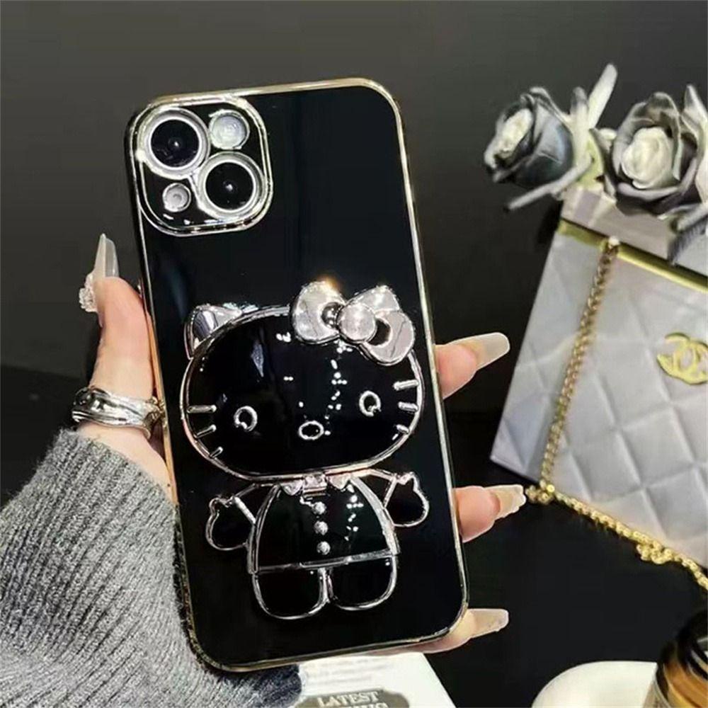 Agustin KT Kucing Phone Holder Phone Grip Phone Case Dekorasi Braket Penyangga Gesper Braket Phone Kickstand Braket Handphone