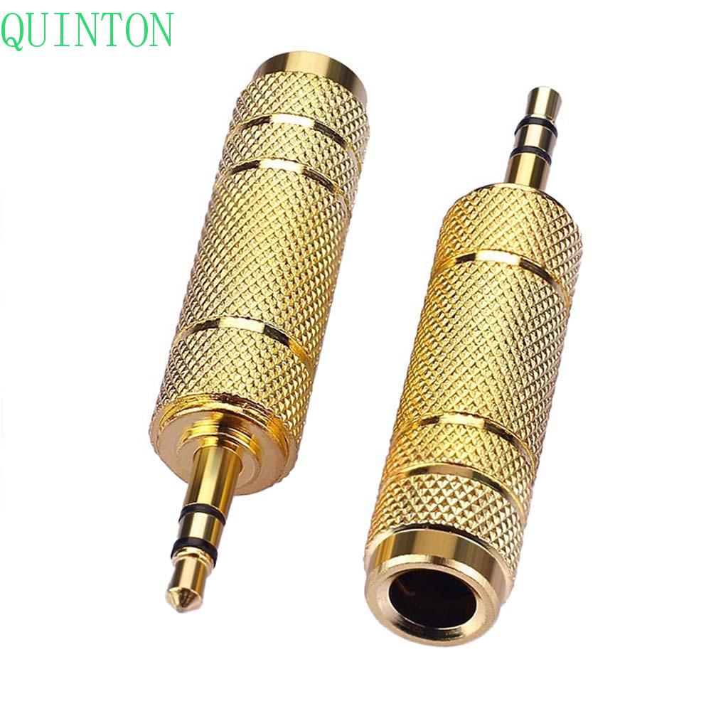 QUINTON Microphone Audio Connector For Mobile Phone PC Notebook Male to Female Audio Adapter 5PCS Stereo Speaker Converter Adapter 3.5 mm Plug Socket Earphone Amplifier