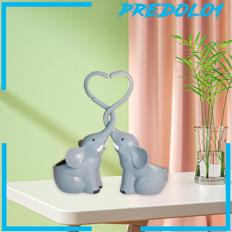 [Predolo1] 2x Elephant Planter Patung Gajah Tanaman Pot Dekorasi Rumah Pot Bunga