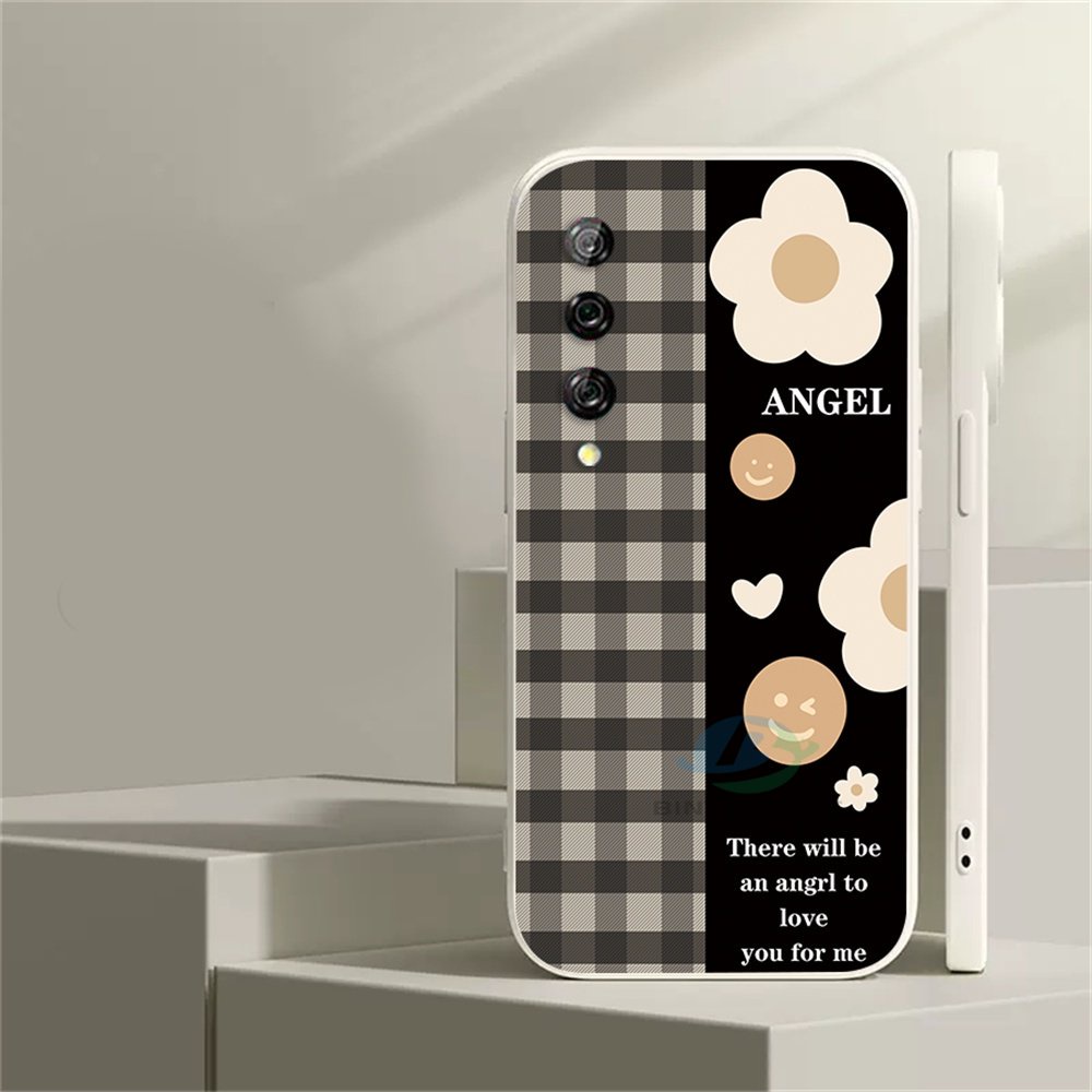 Kamera Full Cover Casing Huawei P30 Lite Nova 5T Nova 3i Nova 7i Y6P Y7A Y6 Pro Y7 Pro 2019 Y9S Kotak-Kotak Bunga Soft Silicone Case Binteacase