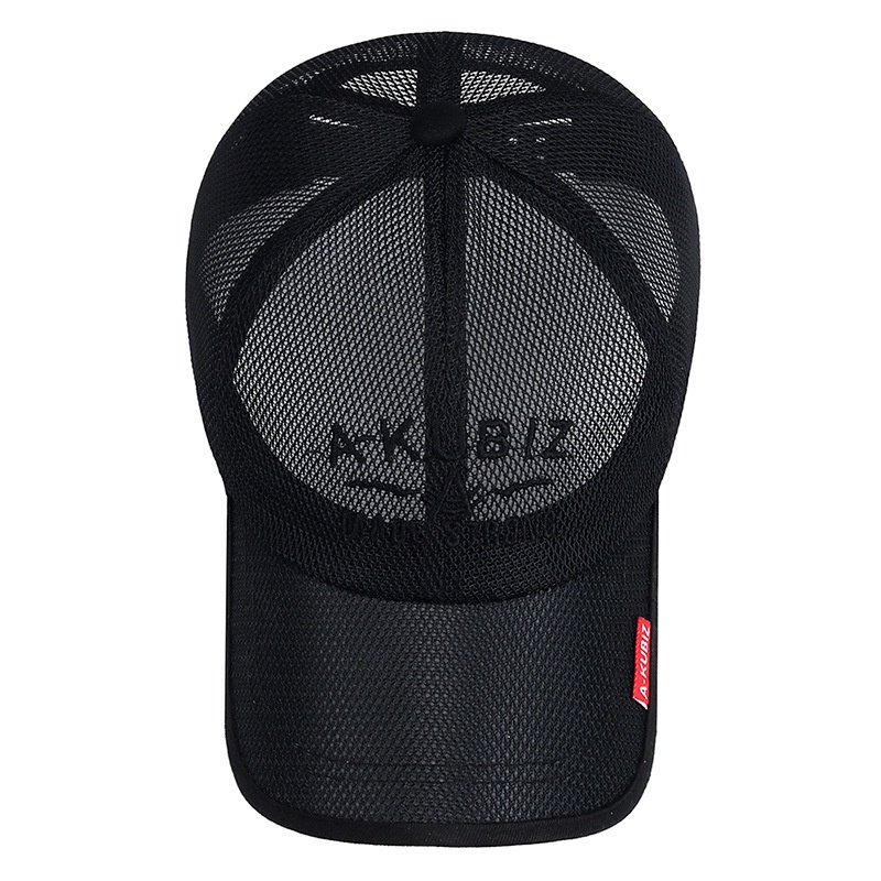 Topi Baseball Mode Untuk Pria A-KUBIZ Surat label Kasual breathability Full mesh cap adjustable Olahraga Luar Ruangan Tabir Surya Snapback Topi Wanita