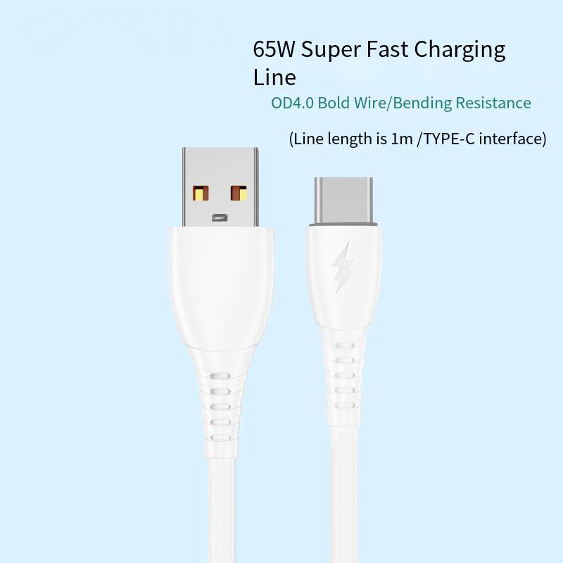 Kabel Data Fast Charging 65W Cocok Untuk Huawei Charging Cable Type-c Android Kabel Data Super Fast Charging