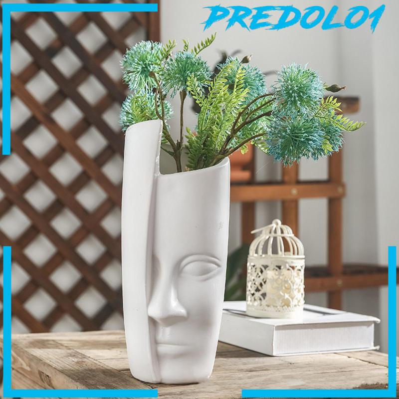 [Predolo1] Vas Bunga Keramik Flower Pot Organizer Modern Ruang Tamu Rumah Vas Wajah