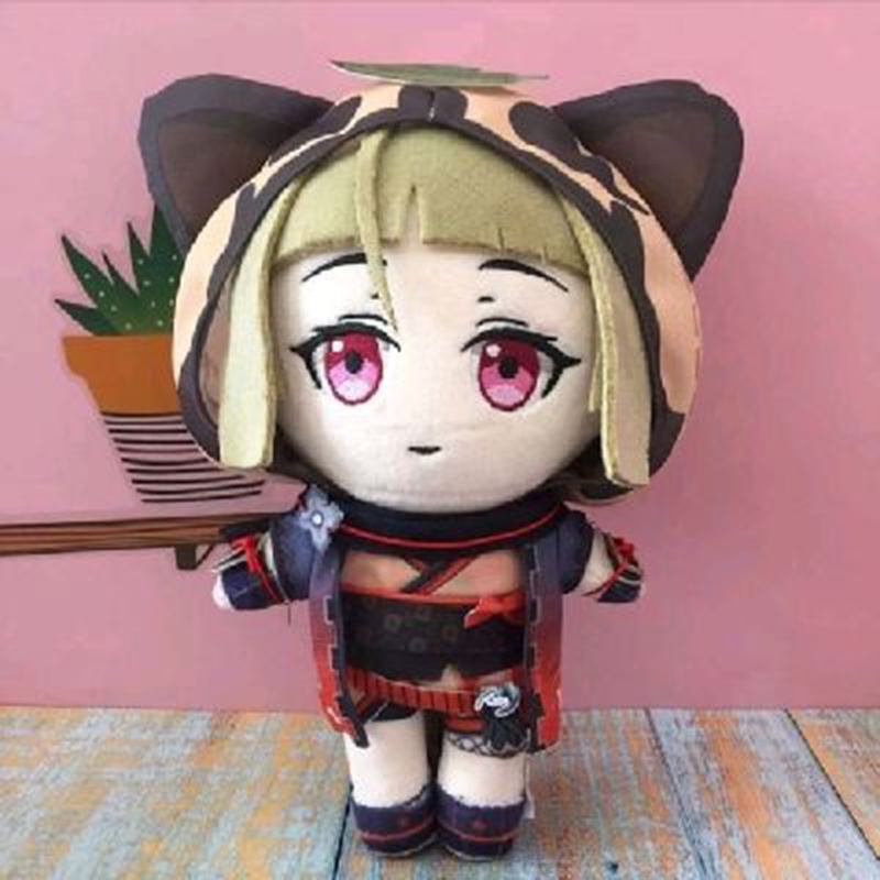20cm/10cm ZhongLi Xiao Plush Doll Genshin Impact Mainan Mewah Scaramouche Anime Gorou Thoma Yae Miko Plushies Boneka
