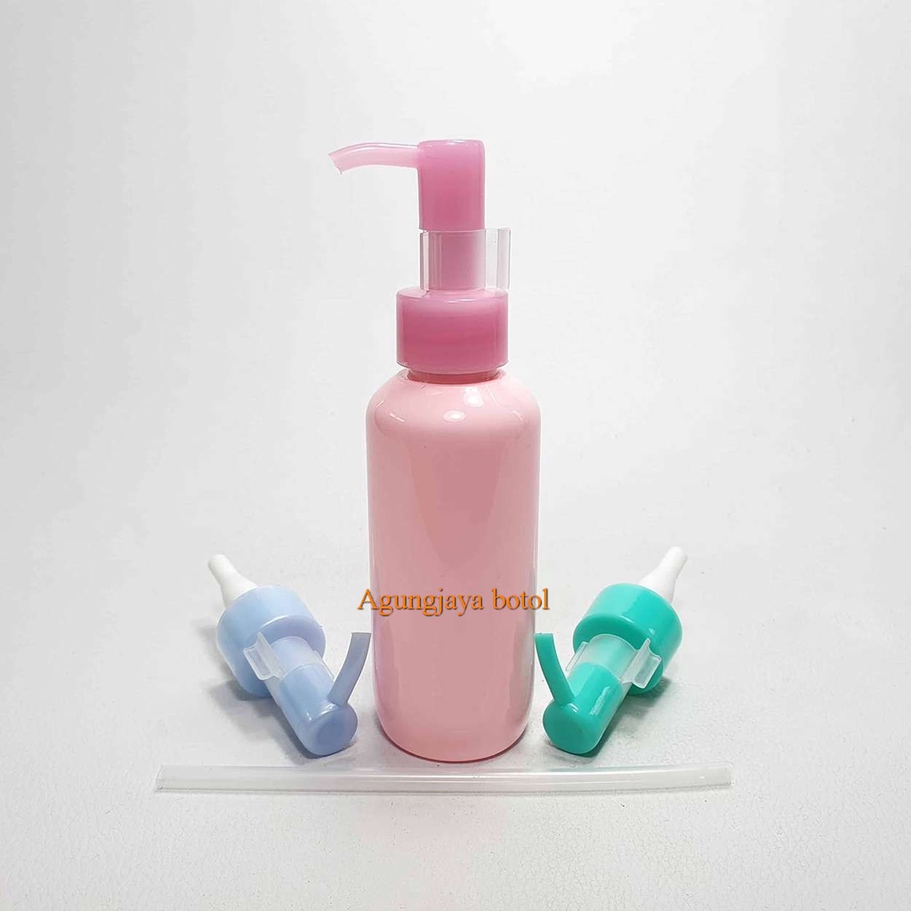 Botol Pump Lotion 120 Ml Sp Pink Doff / Botol Plastik / Botol Tutup Pump Lotion / Botol Handbody / B