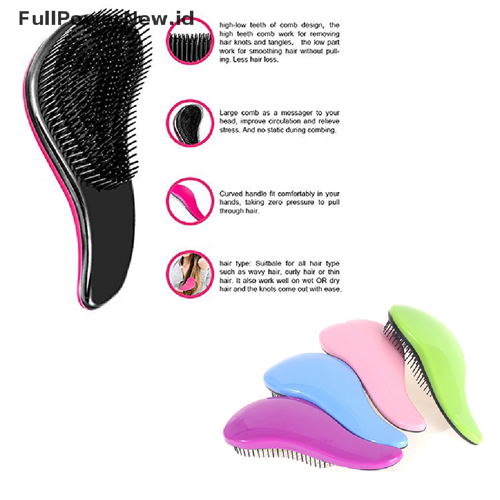 Power 1Pc Detangling Sikat Rambut Kusut Shower Magic Comb Anti-static Styling Hairbrush ID